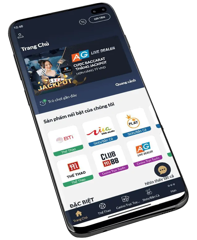 Giao diện người dùng thân thiện trên điện thoại, thể hiện b88 app dễ sử dụng